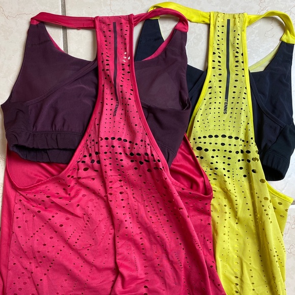 2 adidas tennis tanks w/built in bra small - Picture 5 of 5